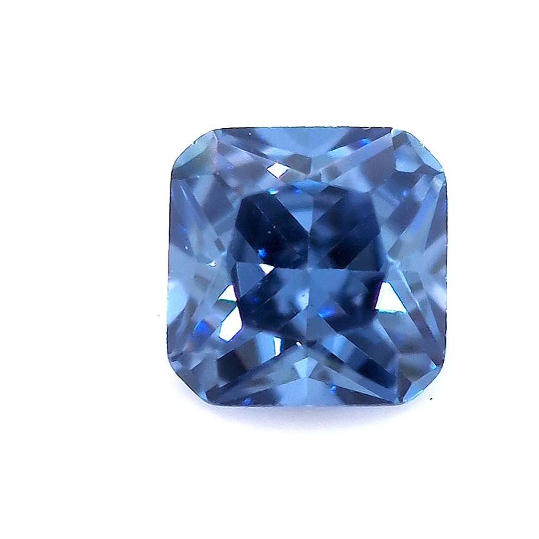 Asscher Square with Cut Corners Tanzanite CZ