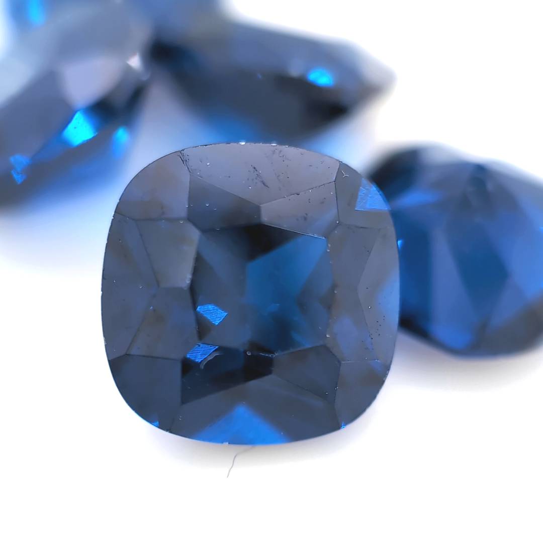 Square Cushion Synthetic Blue Spinel