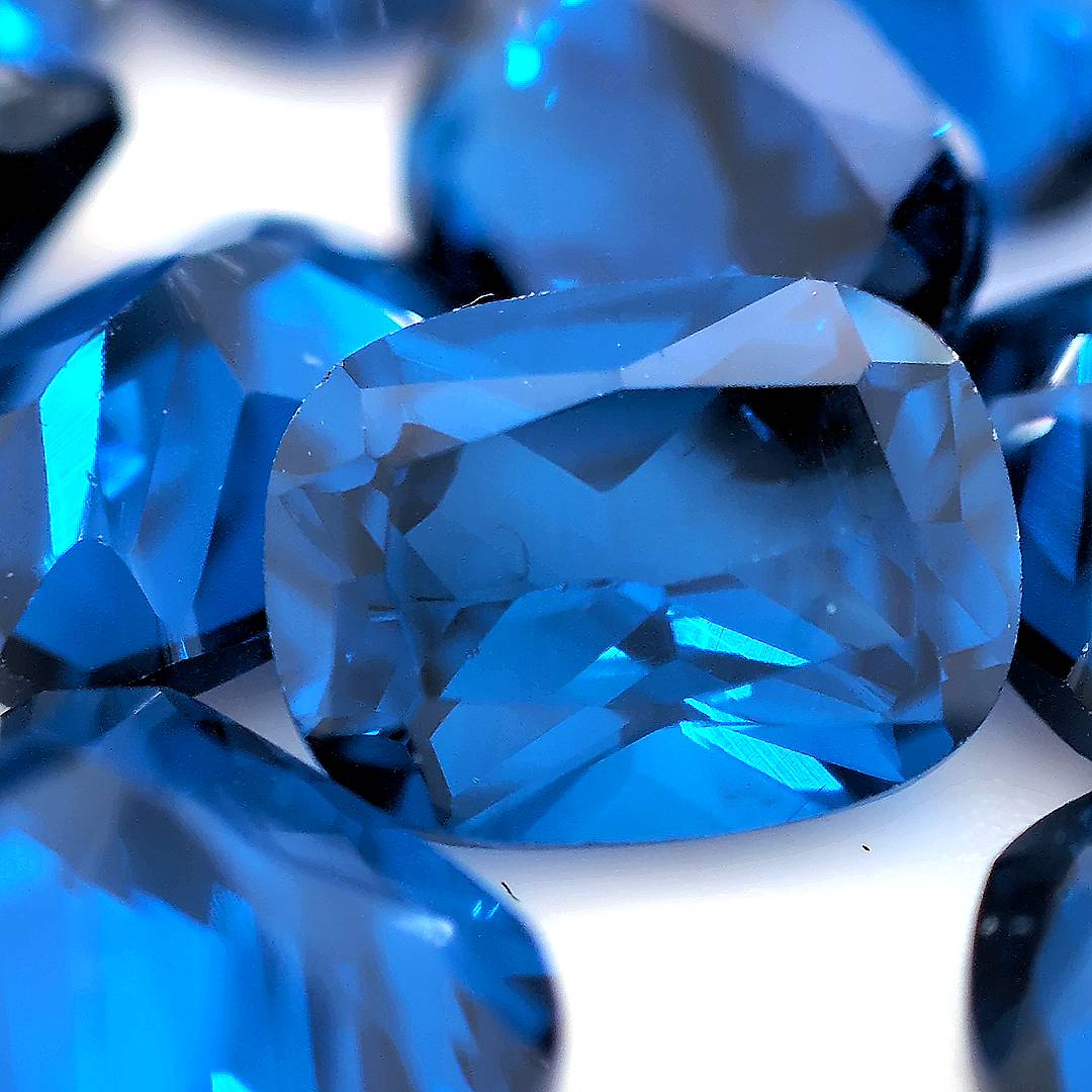 Rectangle Cushion Synthetic Blue Spinel