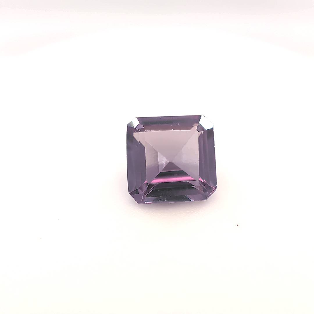 Asscher Square with Cut Corners Synthetic Alexandrite (Color Change Sapphire) Corundum WARM LIGHT