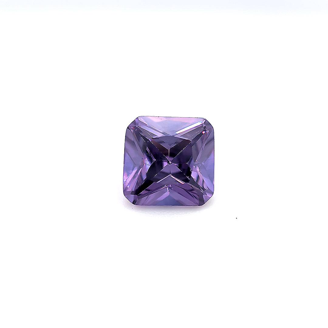 Asscher Square with Cut Corners Amethyst CZ