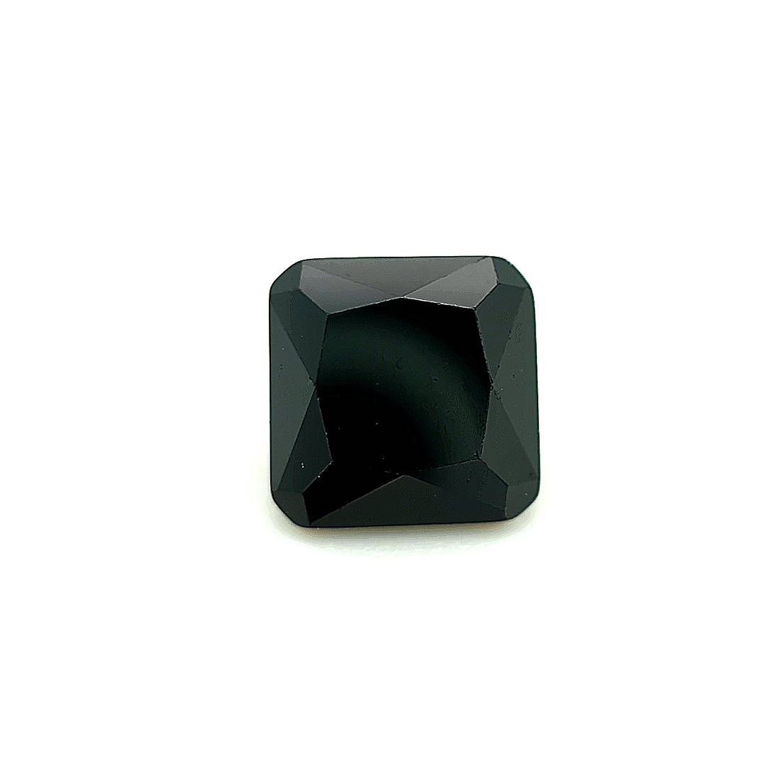 Asscher Square with Cut Corners Black CZ