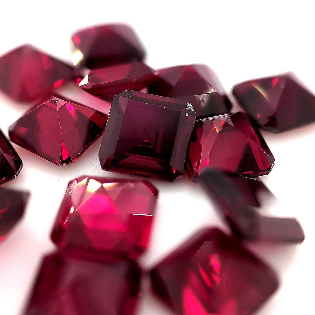 Asscher Square with Cut Corners Synthetic Garnet Corundum