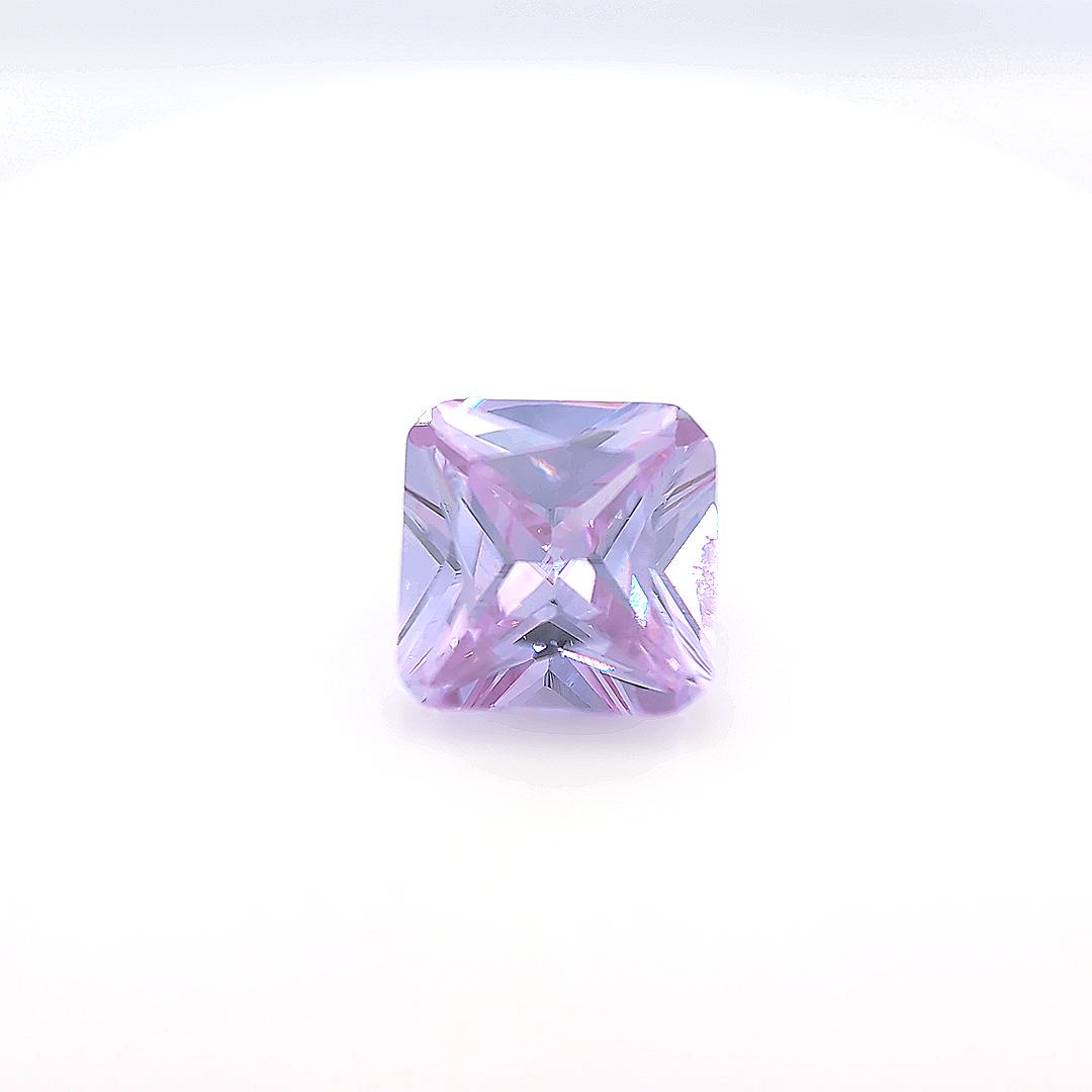 Asscher Square with Cut Corners Lavender CZ