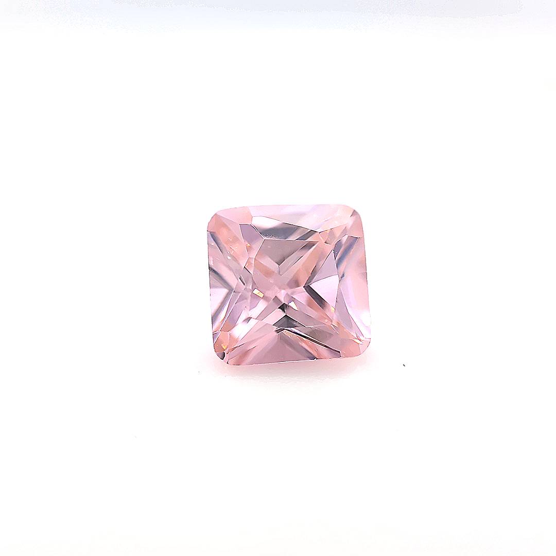 Asscher Square with Cut Corners Pink CZ