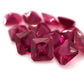 Asscher Square with Cut Corners Synthetic Red Ruby Corundum