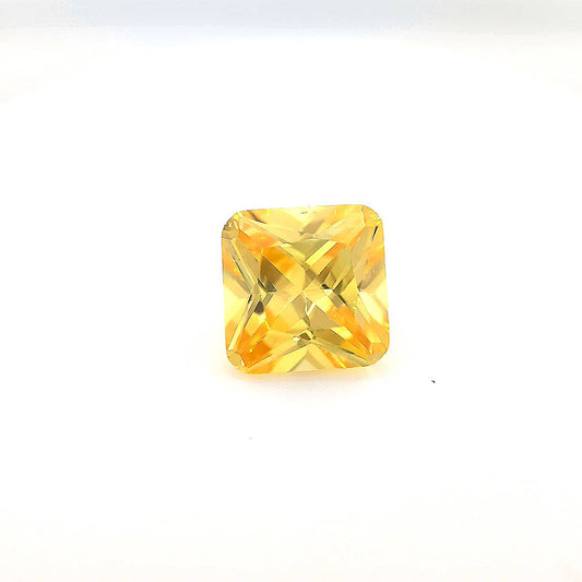 Asscher Square with Cut Corners Yellow CZ