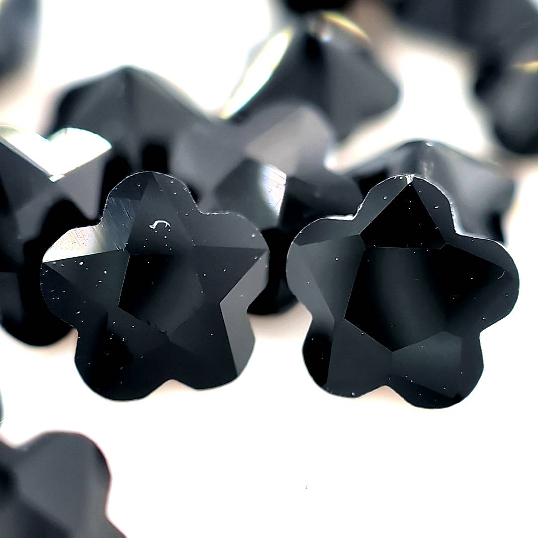 Flower Black Glass