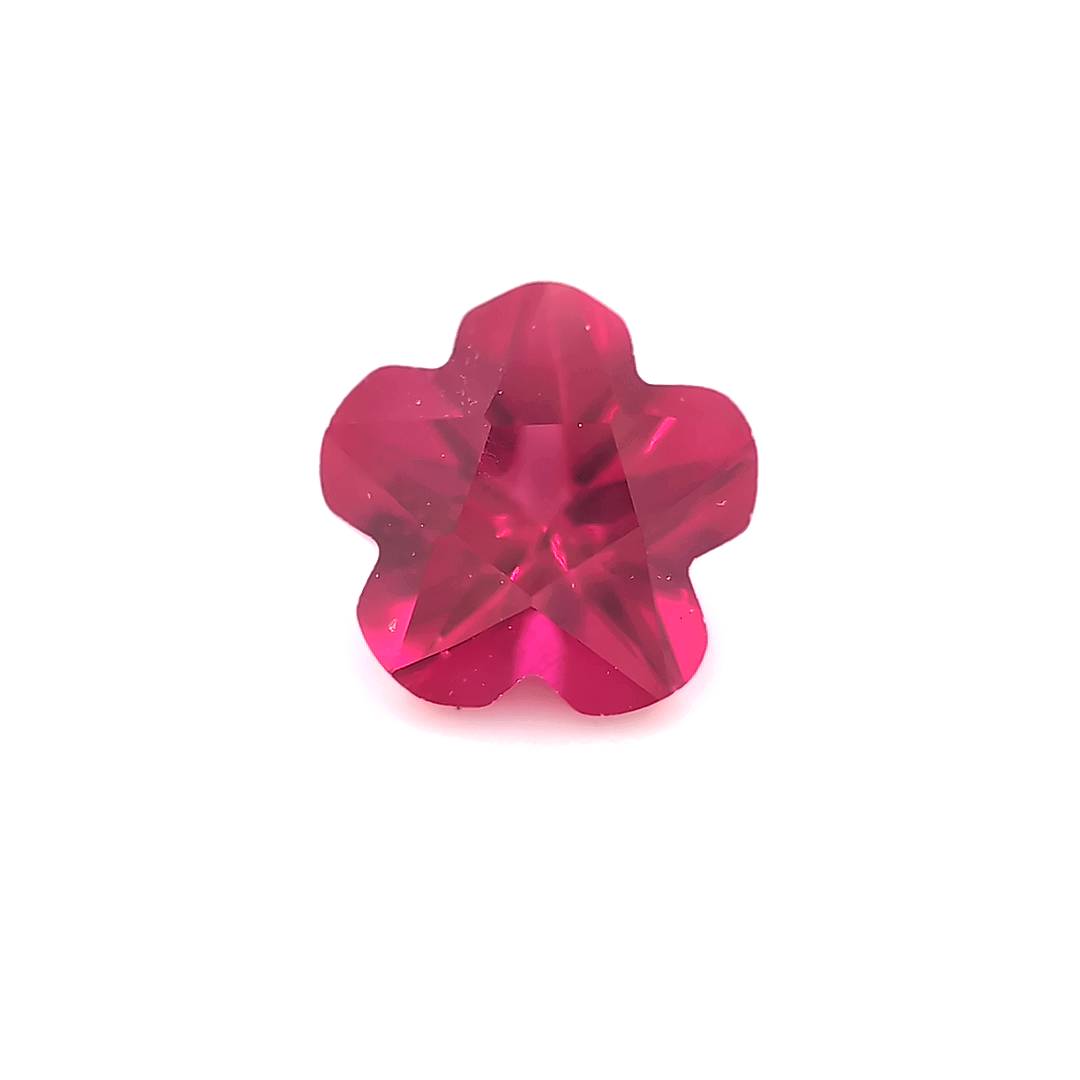 Flower Synthetic Red Ruby Corundum