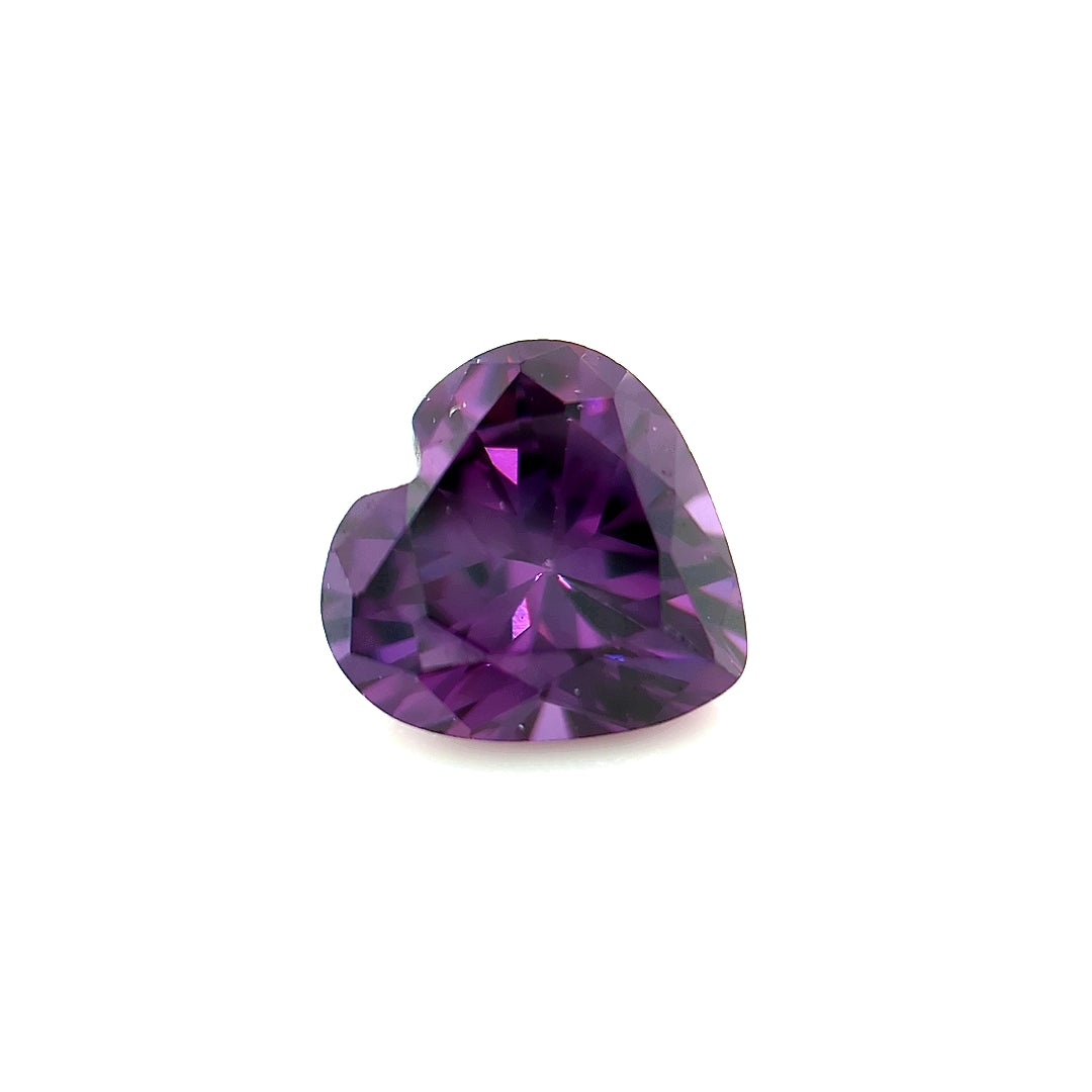 Heart Amethyst CZ