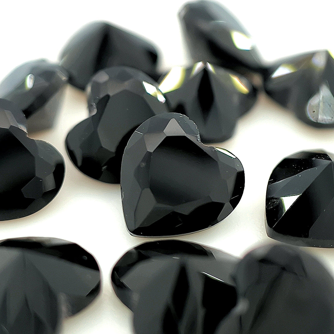 Heart Black Glass