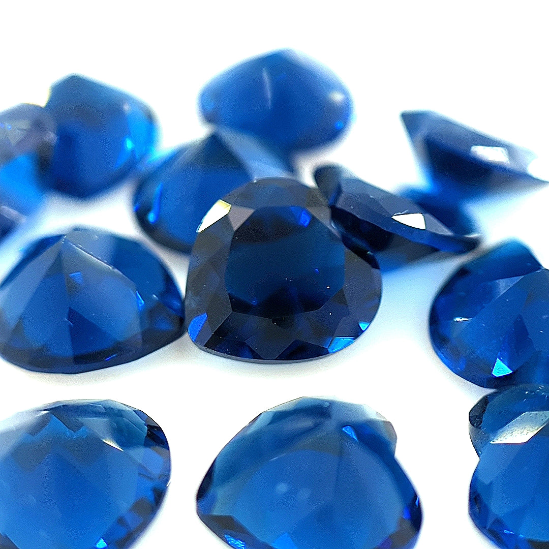 Heart Blue Sapphire Glass