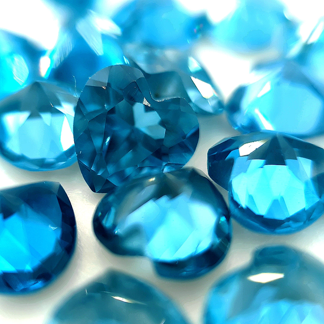 Heart Synthetic Blue Zircon Spinel