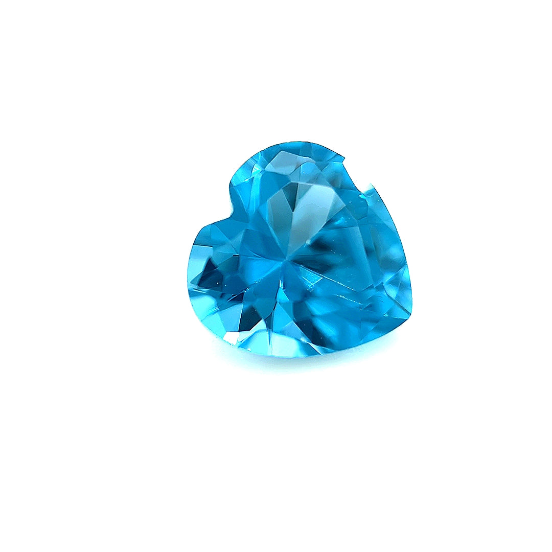 Heart Synthetic Blue Zircon Spinel