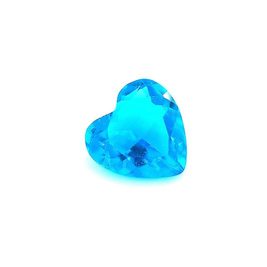 Heart Blue Zircon Glass