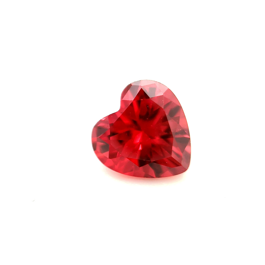 Heart Garnet CZ