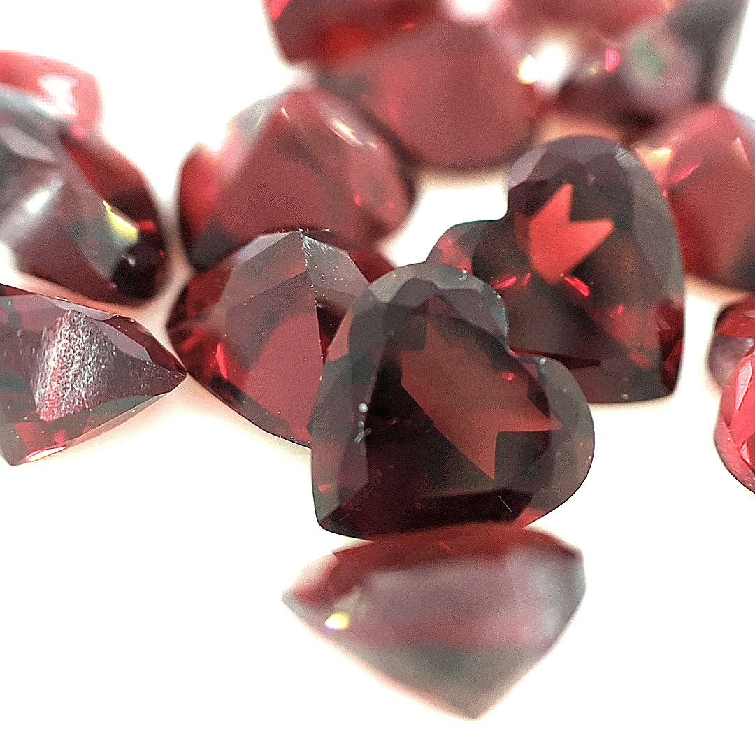 Heart Garnet Glass