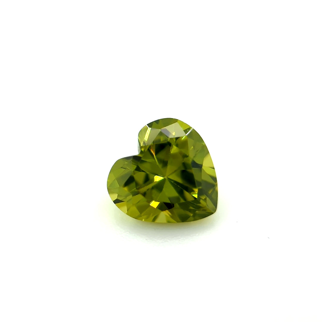 Heart Dark Peridot CZ