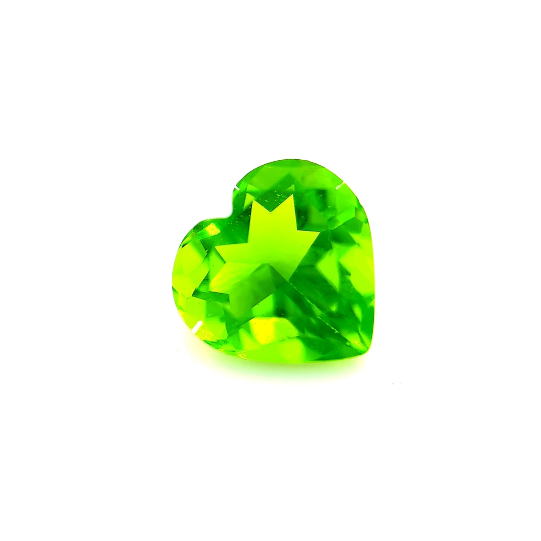 Heart Peridot Glass