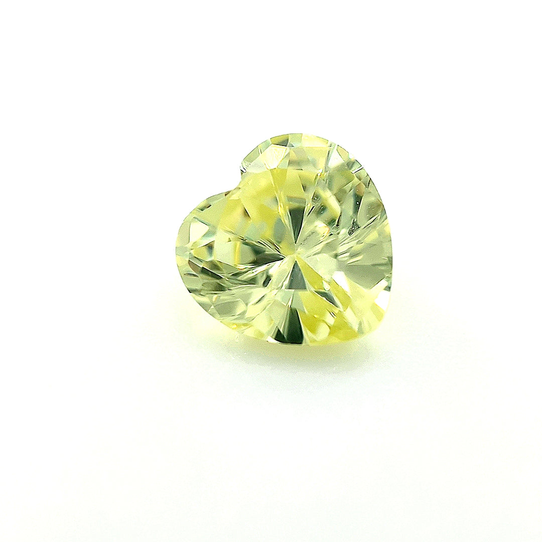 Heart Light Peridot CZ