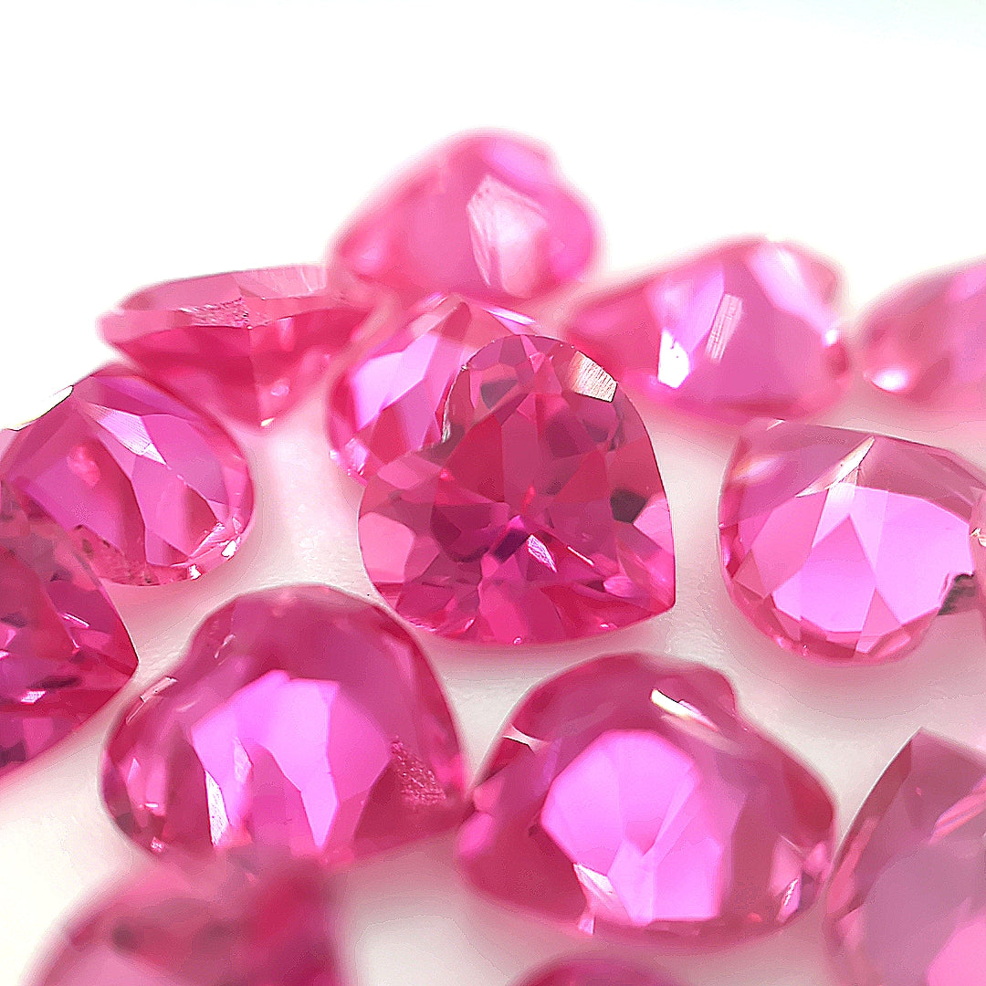 Heart Synthetic Pink Corundum