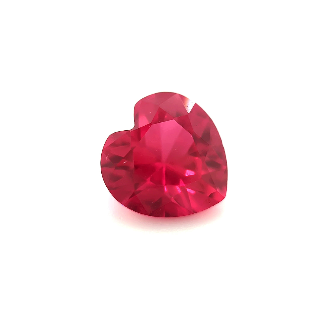 Heart Synthetic Red Ruby Corundum