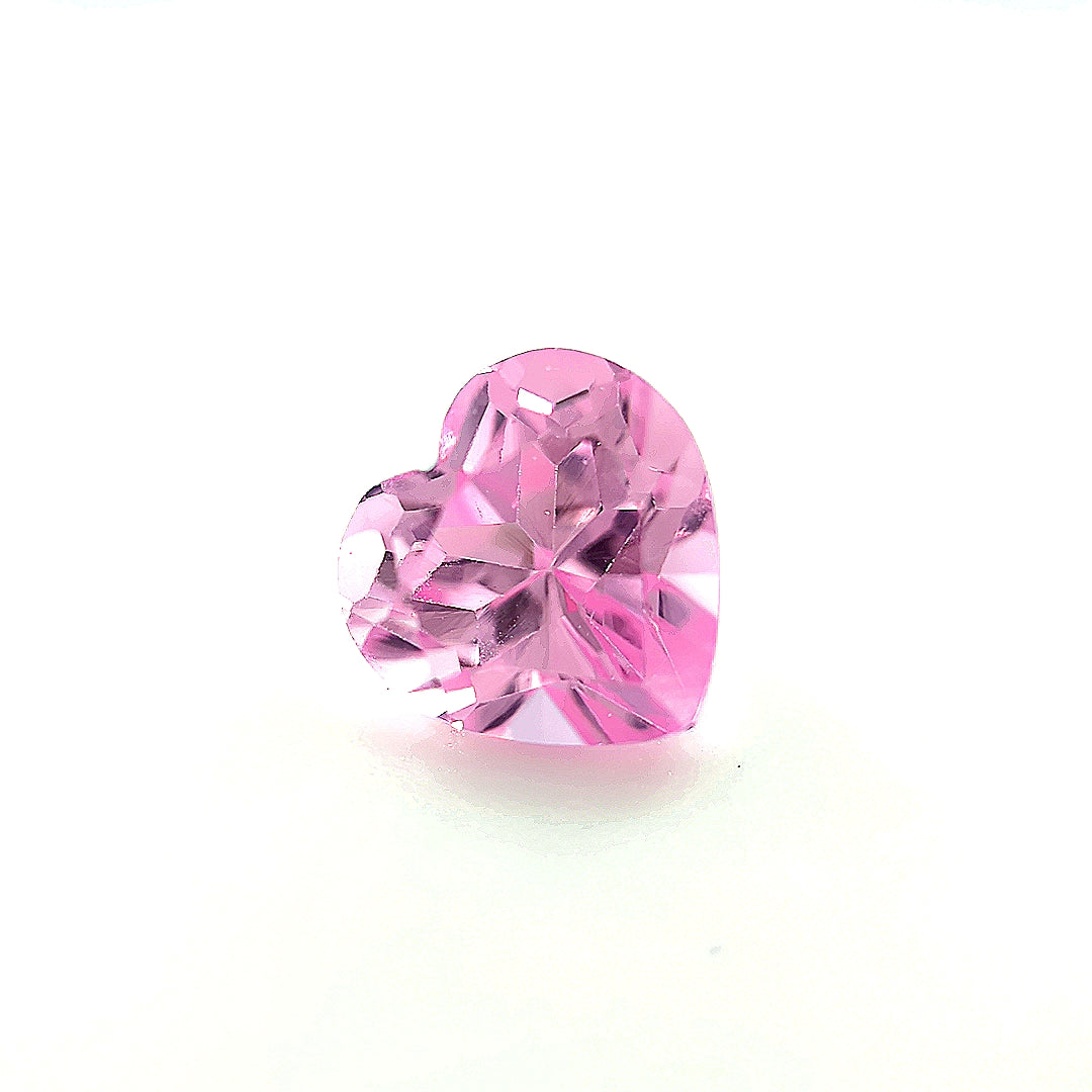 Heart Synthetic Rose Corundum