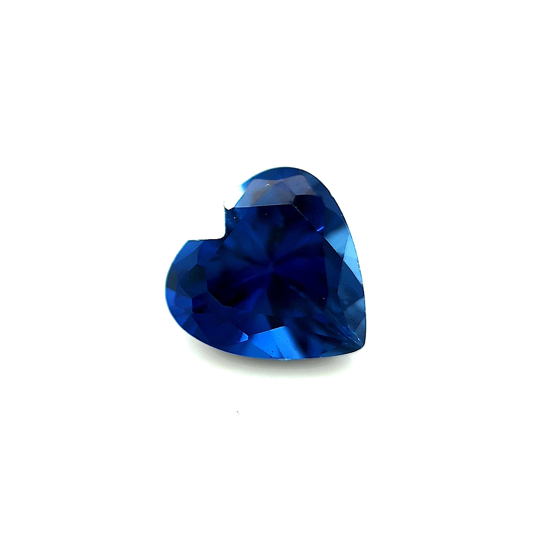 Heart Synthetic Blue Sapphire Corundum