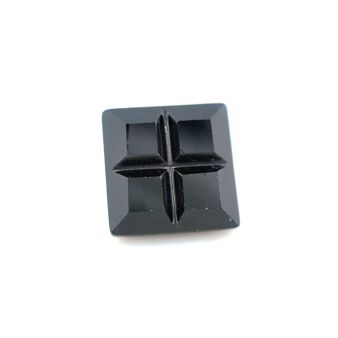 Invisible Square Black CZ