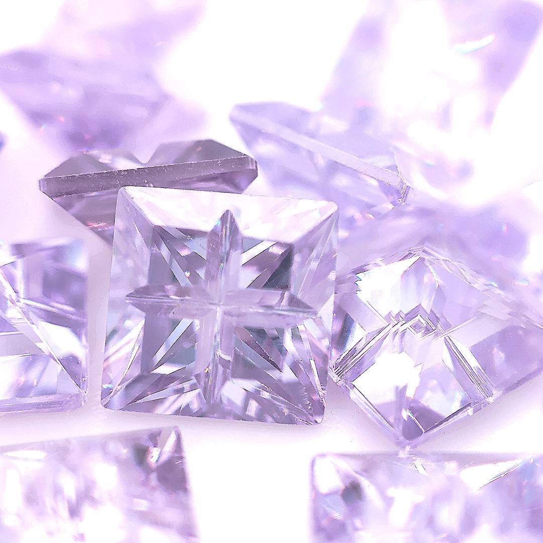 Invisible Square Lavender CZ