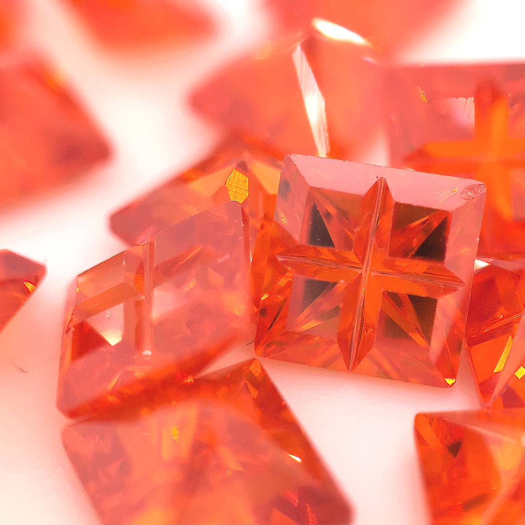 Invisible Square Orange CZ