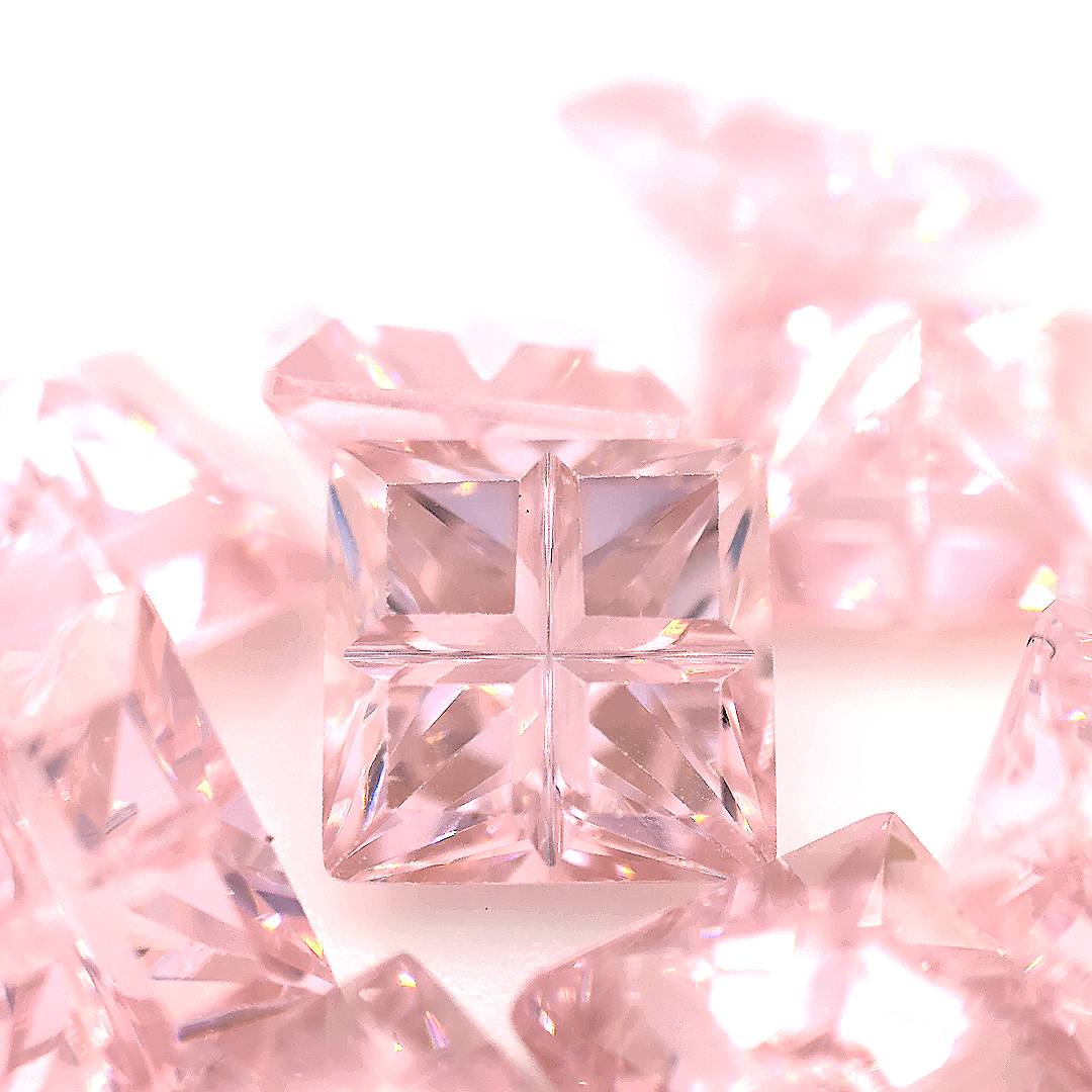 Invisible Square Pink CZ