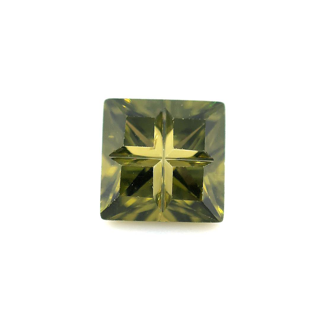 Invisible Square Dark Peridot CZ