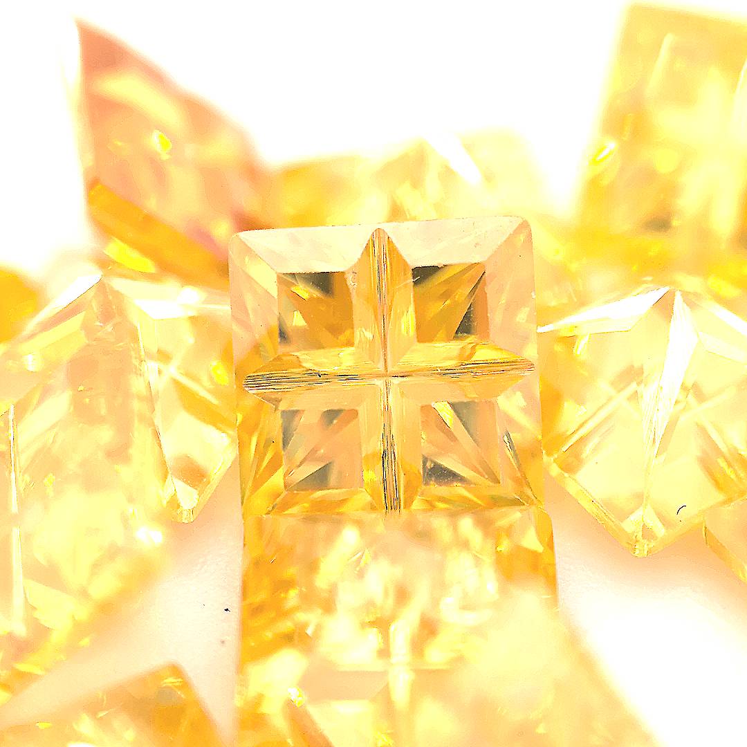 Invisible Square Yellow CZ