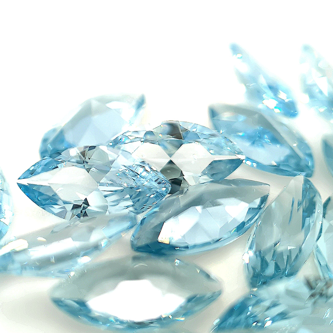 Marquise Synthetic Aquamarine Spinel