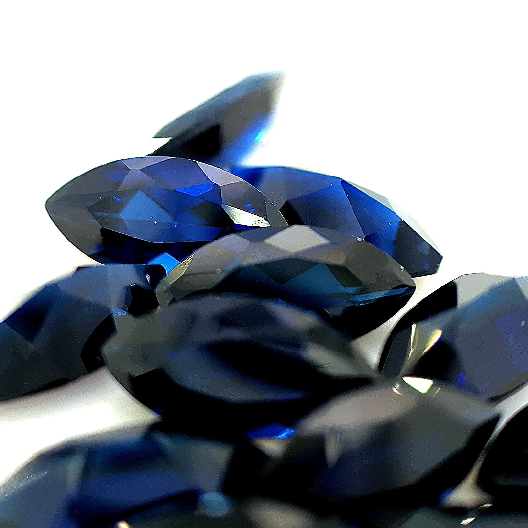 Marquise Synthetic Blue Sapphire Corundum