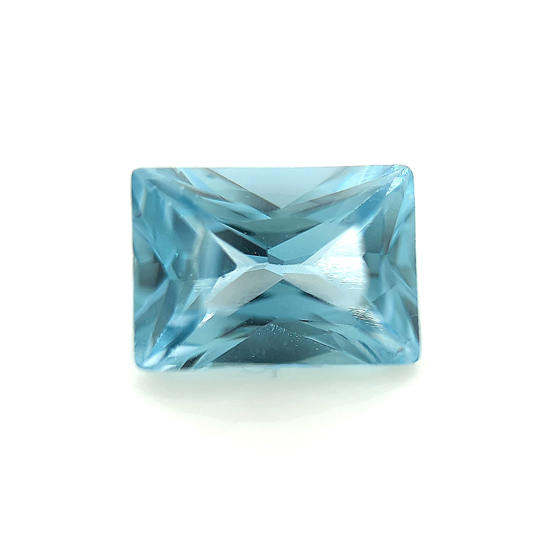 Rectangle Synthetic Aquamarine Spinel