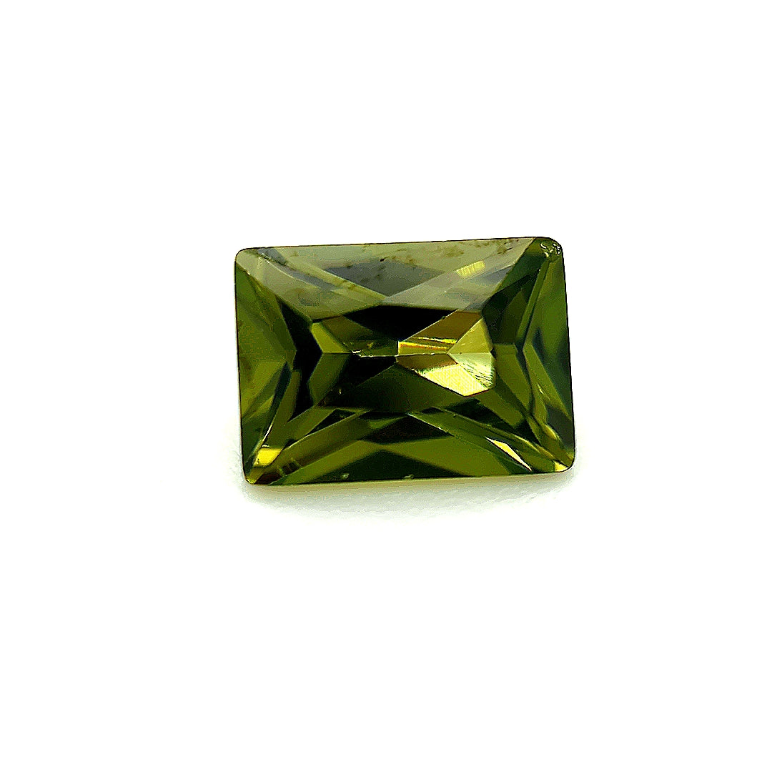 Rectangle Dark Peridot CZ