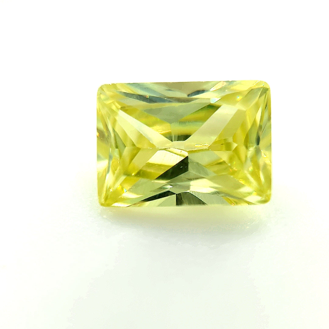 Rectangle Light Peridot CZ