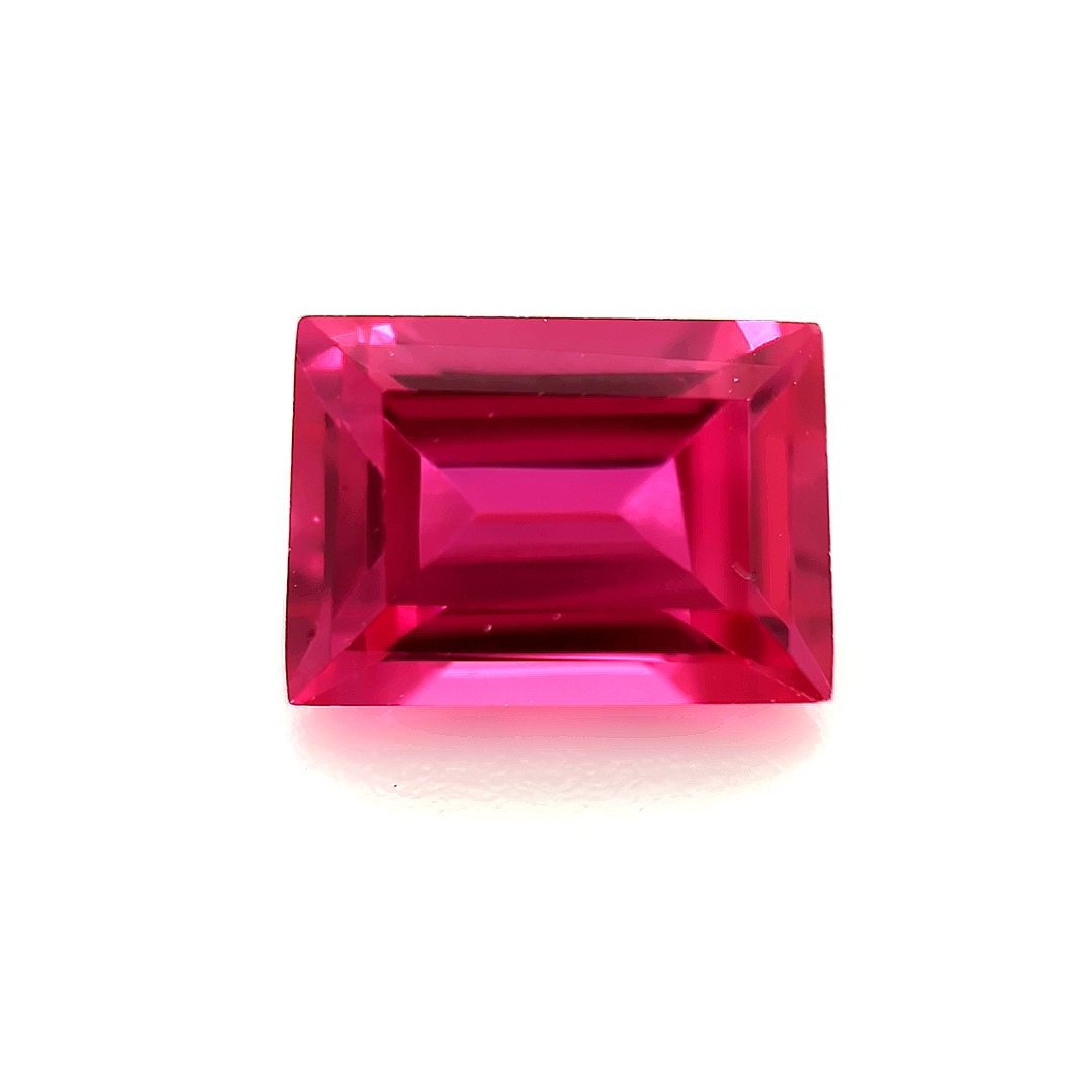 Rectangle Synthetic Pink Sapphire Corundum