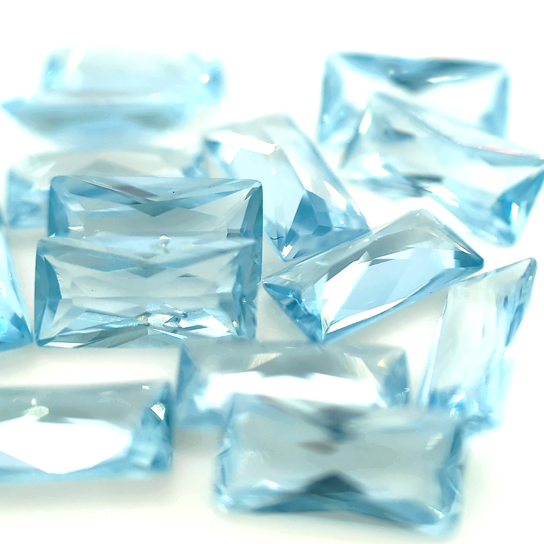 Straight Baguette Synthetic Aquamarine Spinel