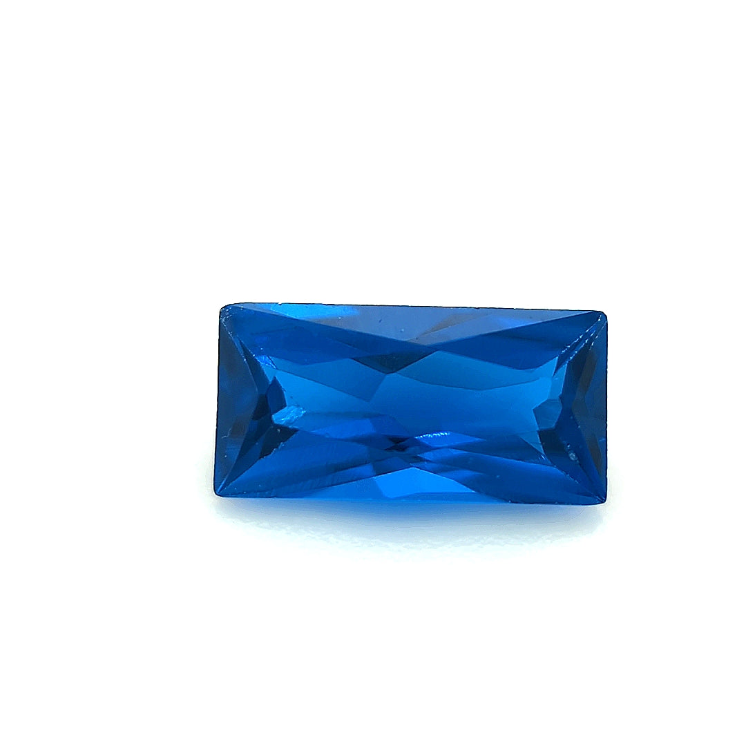 Straight Baguette Synthetic Blue Spinel