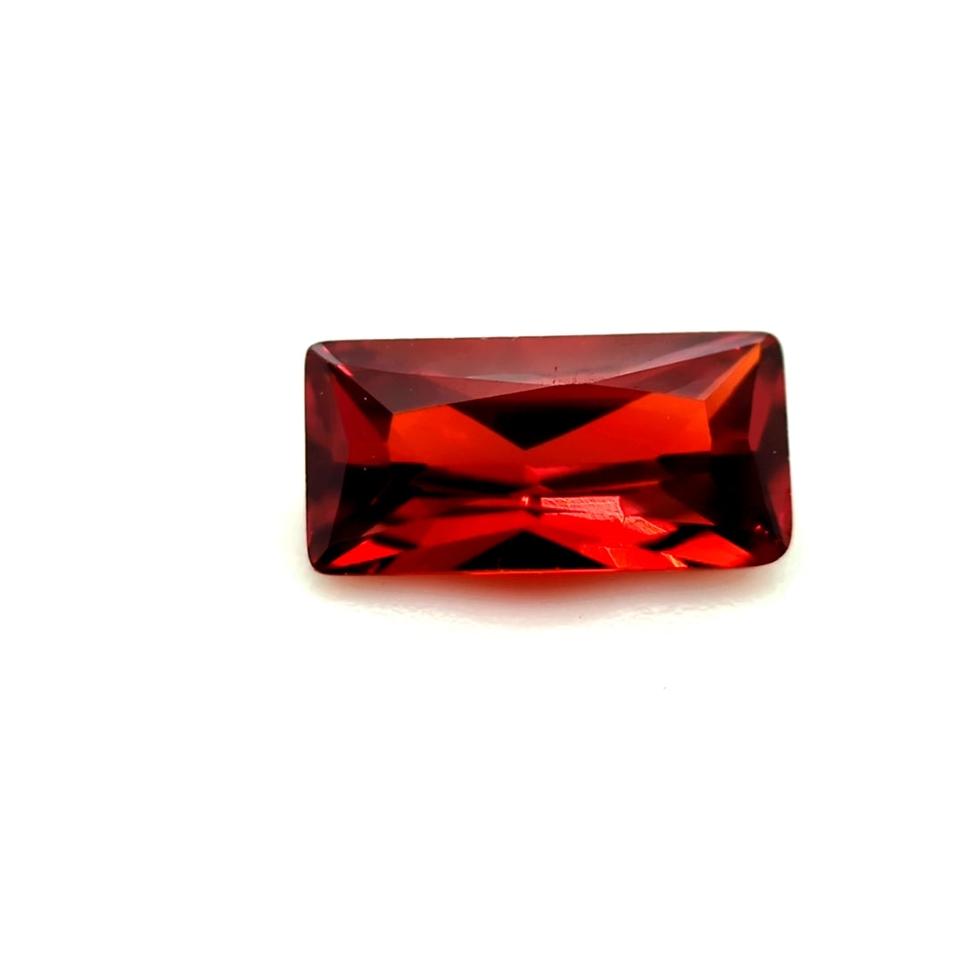 Straight Baguette Garnet CZ