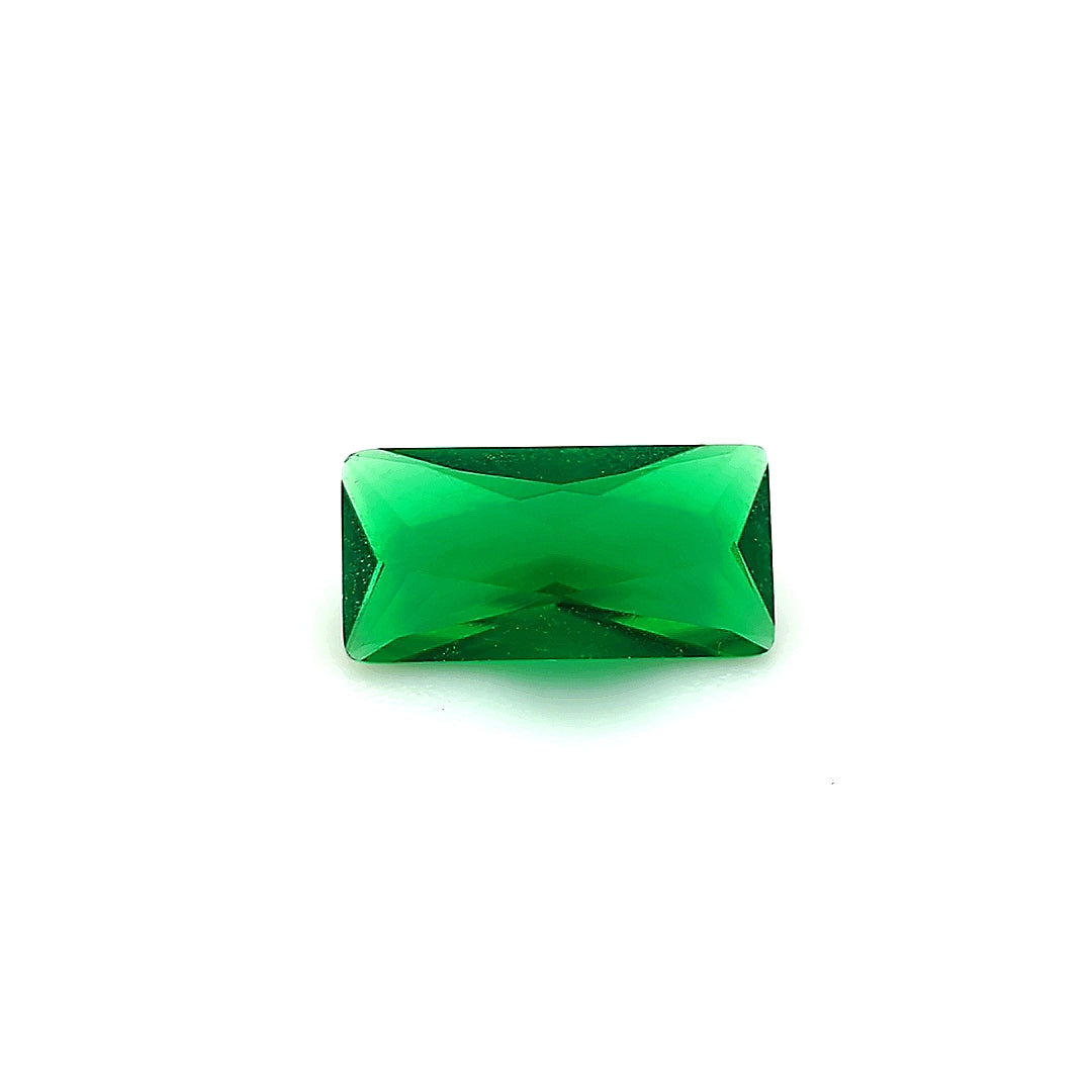 Straight Baguette Green Glass