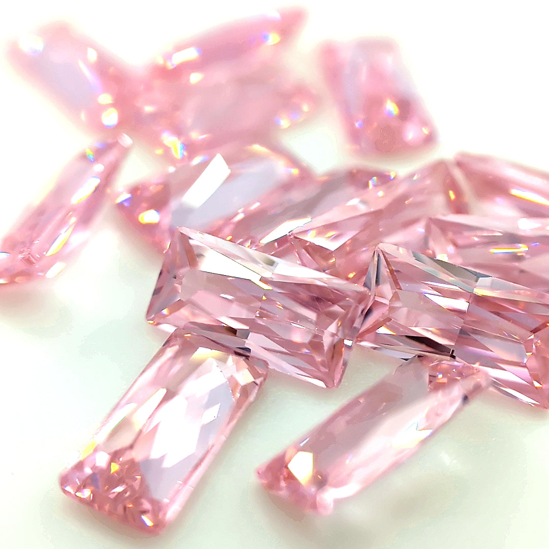 Straight Baguette Pink CZ