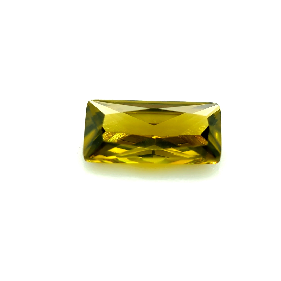 Straight Baguette Dark Peridot CZ