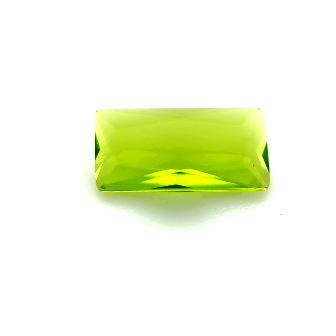 Straight Baguette Peridot Glass