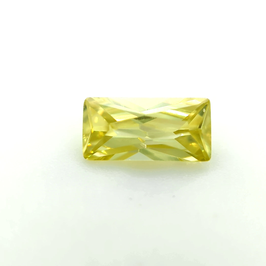 Straight Baguette Light Peridot CZ