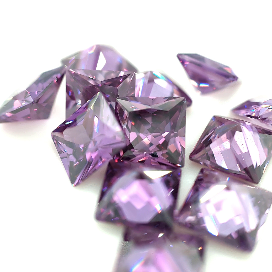 Square Amethyst CZ