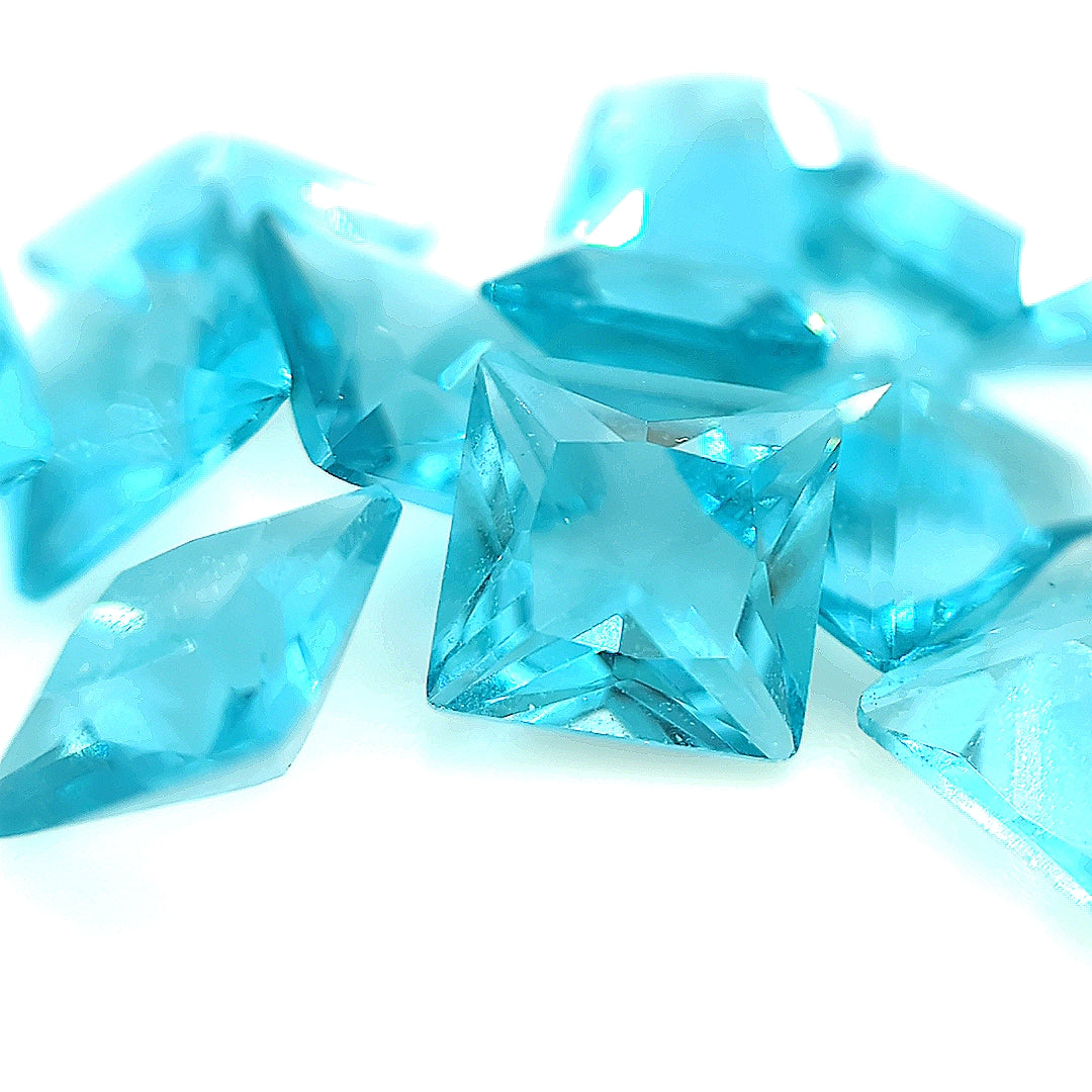 Square Aquamarine Glass